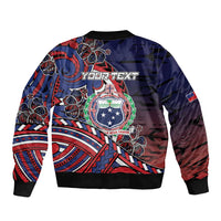 Personalised Samoa Wrestling Bomber Jacket Polynesian Warrior Funny Style - Polynesian Pride