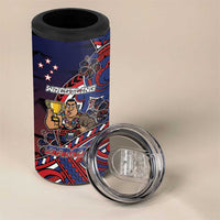 Personalised Samoa Wrestling 4 in 1 Can Cooler Tumbler Polynesian Warrior Funny Style - Polynesian Pride