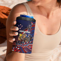 Personalised Samoa Wrestling 4 in 1 Can Cooler Tumbler Polynesian Warrior Funny Style - Polynesian Pride