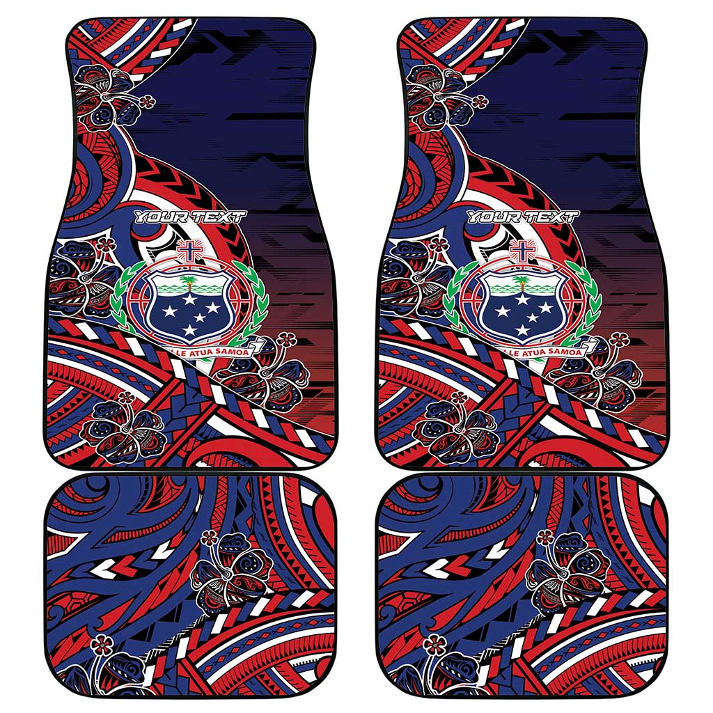 Personalised Samoa Wrestling Car Mats Polynesian Warrior Funny Style - Polynesian Pride