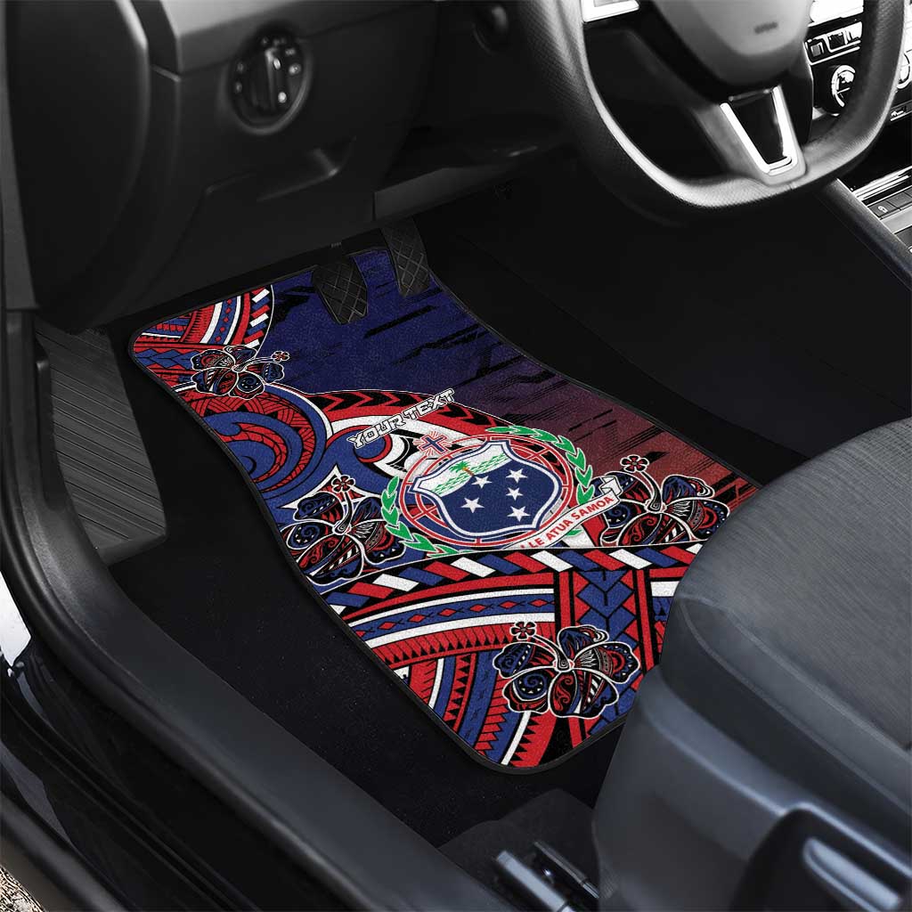 Personalised Samoa Wrestling Car Mats Polynesian Warrior Funny Style - Polynesian Pride