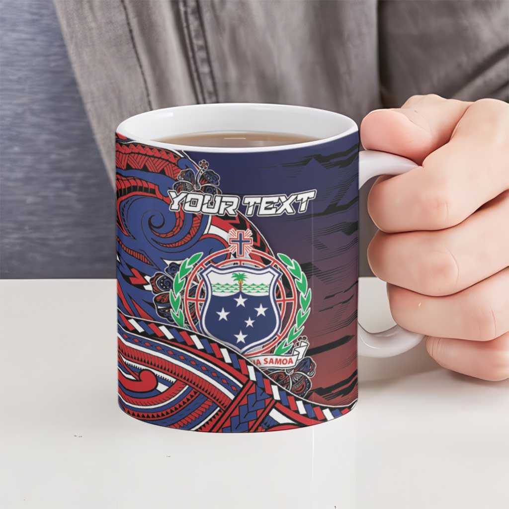 Personalised Samoa Wrestling Ceramic Mug Polynesian Warrior Funny Style - Polynesian Pride