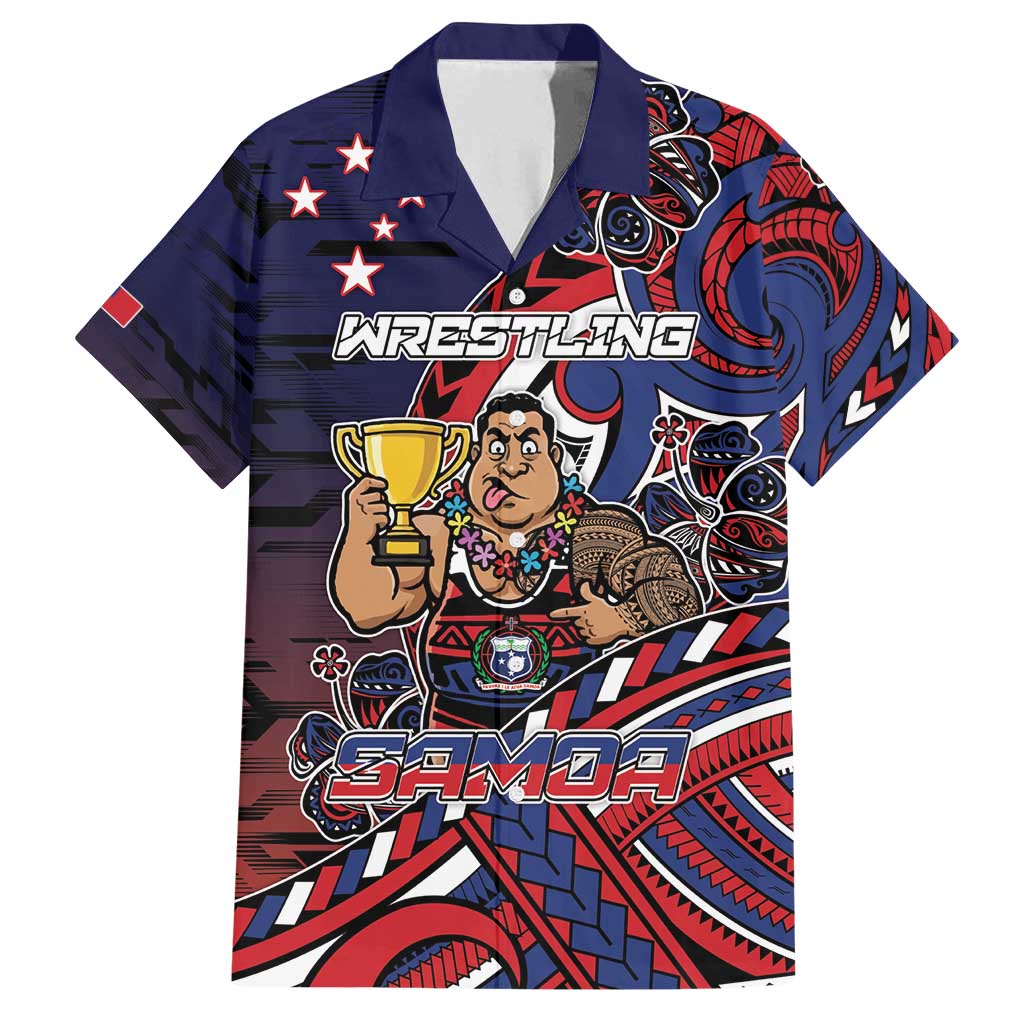 Personalised Samoa Wrestling Family Matching Long Sleeve Bodycon Dress and Hawaiian Shirt Polynesian Warrior Funny Style - Polynesian Pride