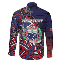 Personalised Samoa Wrestling Family Matching Off Shoulder Short Dress and Hawaiian Shirt Polynesian Warrior Funny Style - Polynesian Pride