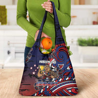 Samoa Wrestling Grocery Bag Polynesian Warrior Funny Style - Polynesian Pride