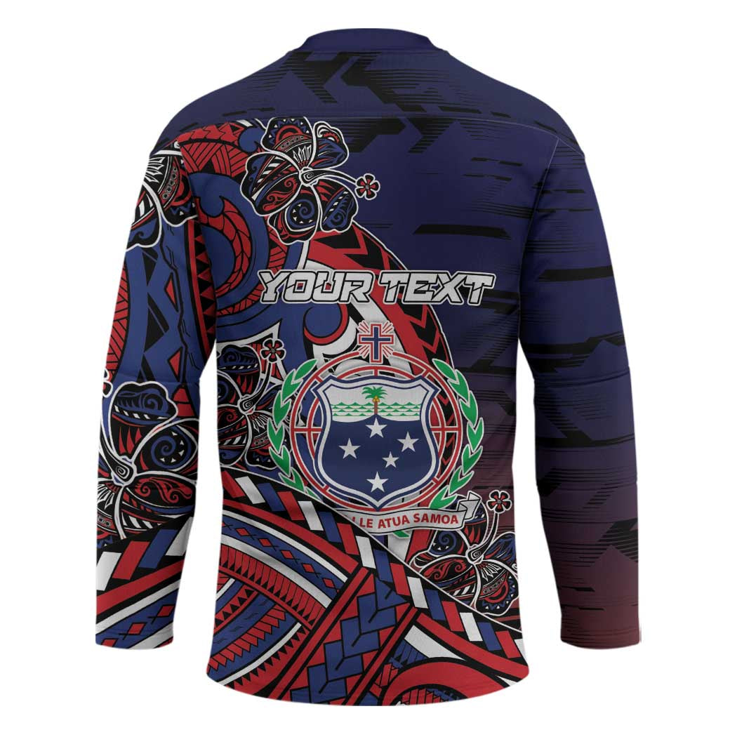 Personalised Samoa Wrestling Hockey Jersey Polynesian Warrior Funny Style - Polynesian Pride