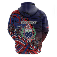 Personalised Samoa Wrestling Hoodie Polynesian Warrior Funny Style - Polynesian Pride