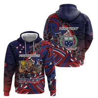Personalised Samoa Wrestling Hoodie Polynesian Warrior Funny Style - Polynesian Pride