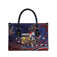 Samoa Wrestling Leather Bag Polynesian Warrior Funny Style - Polynesian Pride