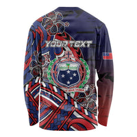 Personalised Samoa Wrestling Long Sleeve Shirt Polynesian Warrior Funny Style - Polynesian Pride