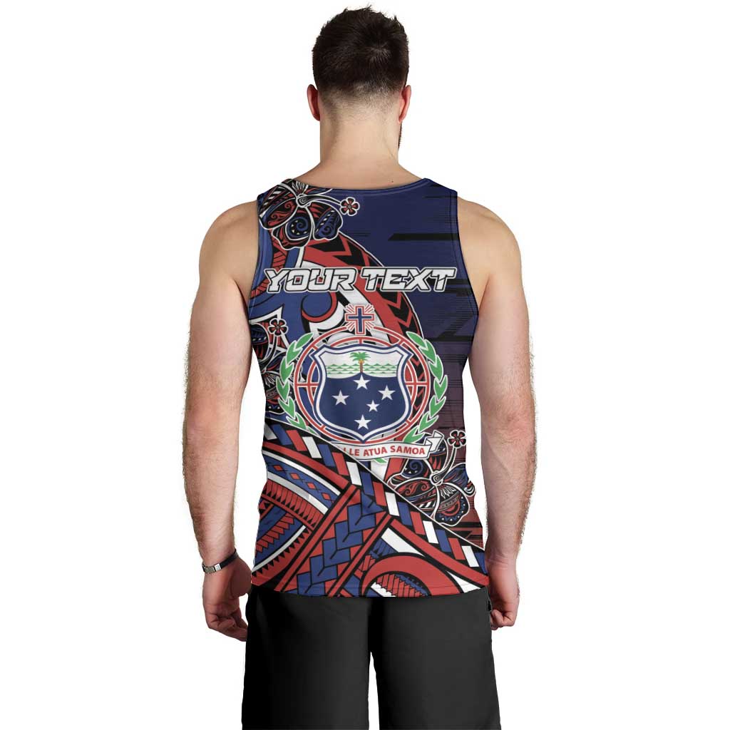 Personalised Samoa Wrestling Men Tank Top Polynesian Warrior Funny Style - Polynesian Pride