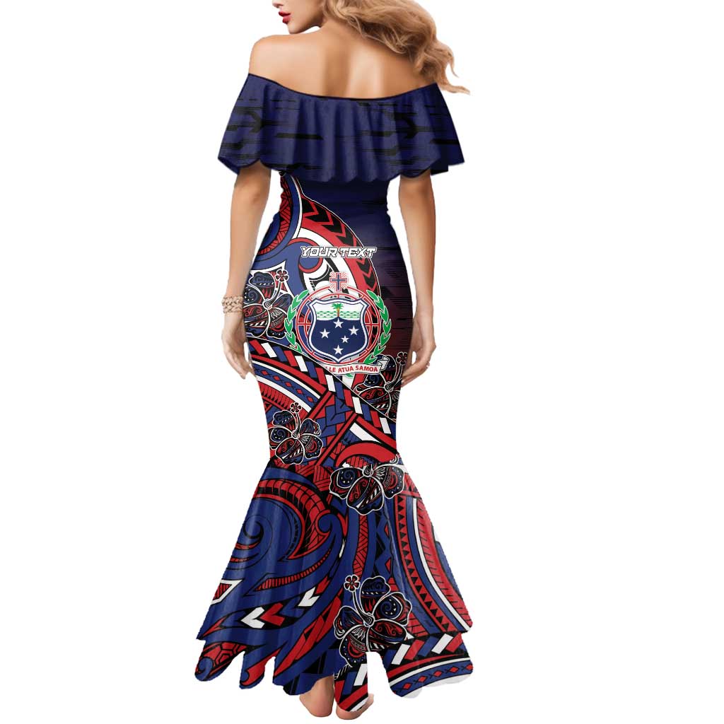 Personalised Samoa Wrestling Mermaid Dress Polynesian Warrior Funny Style - Polynesian Pride