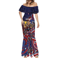 Personalised Samoa Wrestling Mermaid Dress Polynesian Warrior Funny Style - Polynesian Pride