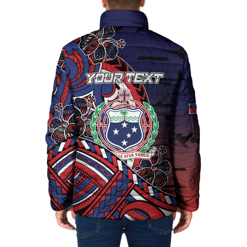 Personalised Samoa Wrestling Padded Jacket Polynesian Warrior Funny Style - Polynesian Pride