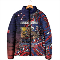 Personalised Samoa Wrestling Padded Jacket Polynesian Warrior Funny Style - Polynesian Pride