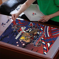 Samoa Wrestling Puzzle Polynesian Warrior Funny Style - Polynesian Pride