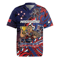 Personalised Samoa Wrestling Rugby Jersey Polynesian Warrior Funny Style - Polynesian Pride