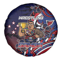 Samoa Wrestling Spare Tire Cover Polynesian Warrior Funny Style - Polynesian Pride