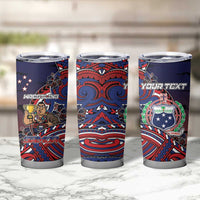 Personalised Samoa Wrestling Tumbler Cup Polynesian Warrior Funny Style - Polynesian Pride