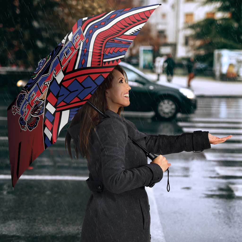 Samoa Wrestling Umbrella Polynesian Warrior Funny Style - Polynesian Pride