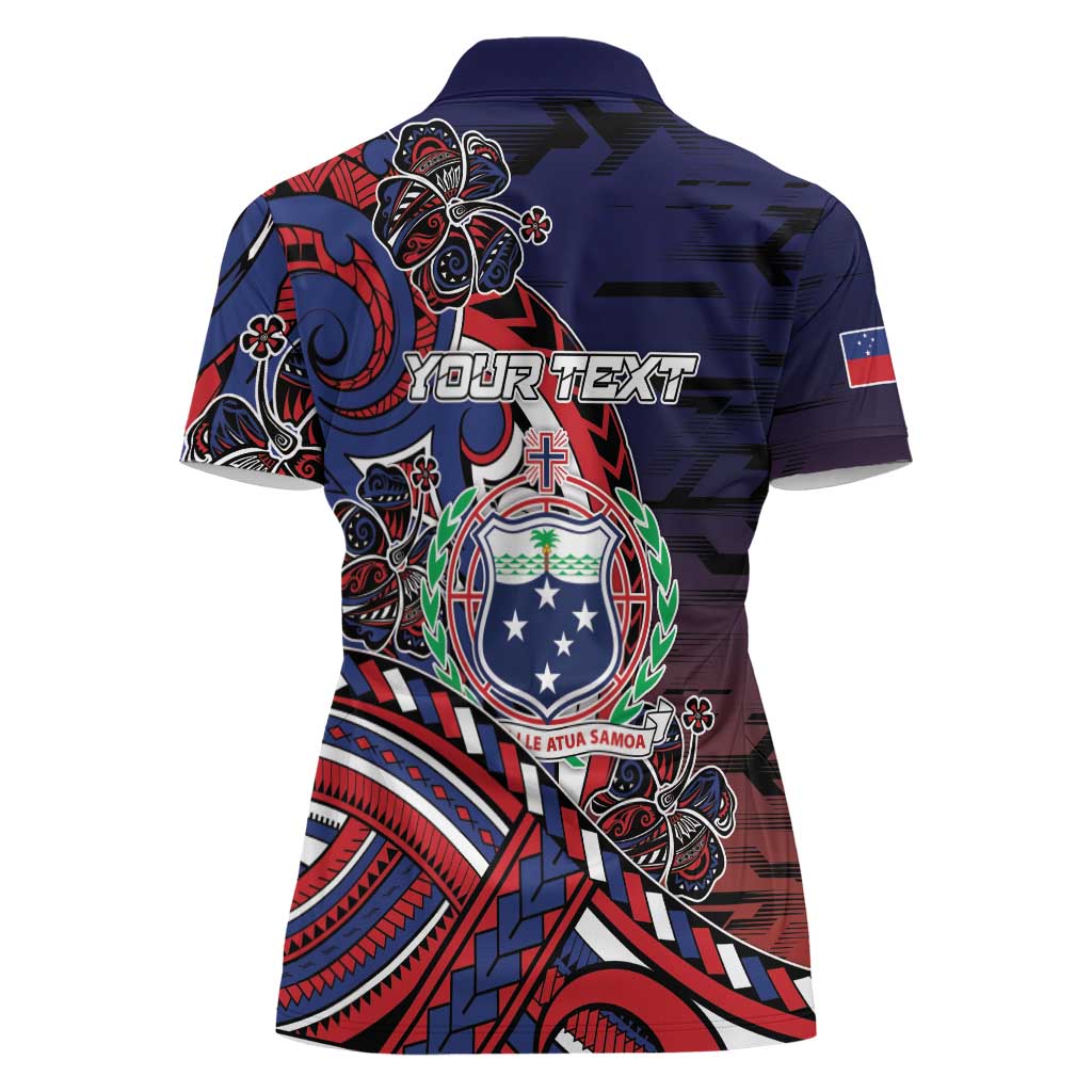 Personalised Samoa Wrestling Women Polo Shirt Polynesian Warrior Funny Style - Polynesian Pride