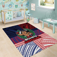 Samoa Boxing Area Rug Samoan Boxer Funny Style DT05 - Polynesian Pride