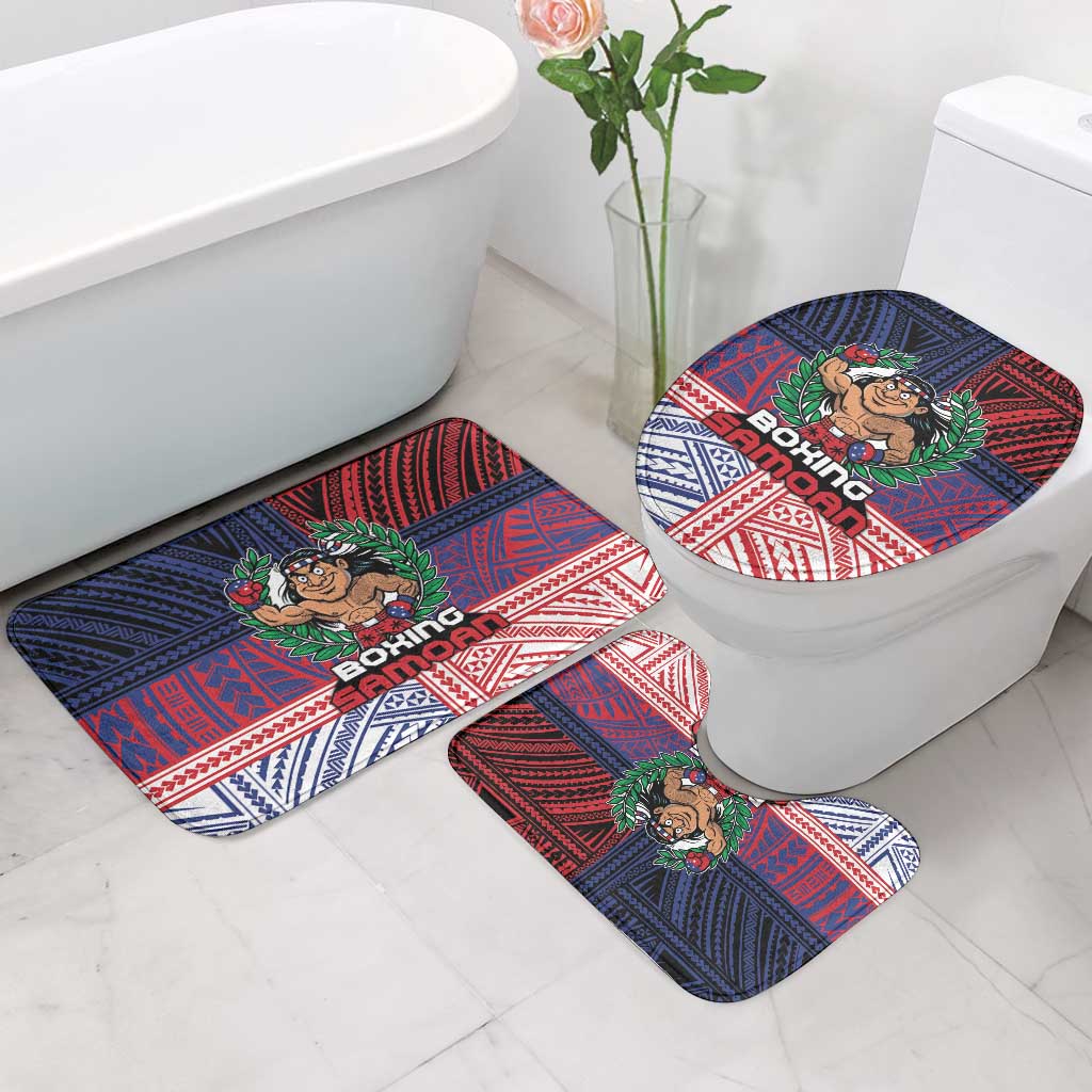 Samoa Boxing Bathroom Set Samoan Boxer Funny Style DT05 - Polynesian Pride