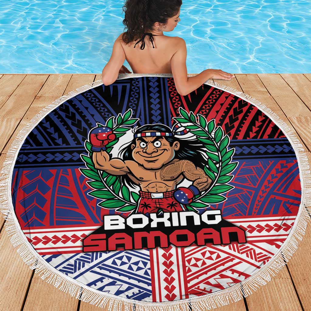 Samoa Boxing Beach Blanket Samoan Boxer Funny Style DT05 - Polynesian Pride
