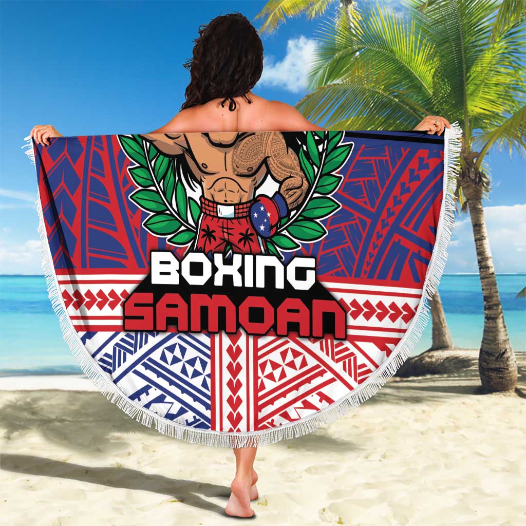 Samoa Boxing Beach Blanket Samoan Boxer Funny Style DT05 - Polynesian Pride