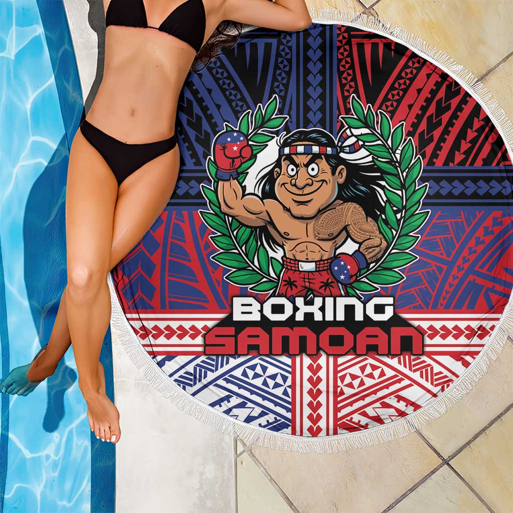 Samoa Boxing Beach Blanket Samoan Boxer Funny Style DT05 - Polynesian Pride
