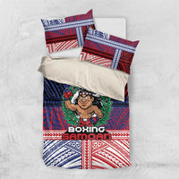 Samoa Boxing Bedding Set Samoan Boxer Funny Style DT05 US Twin 172cm x 218cm Red - Polynesian Pride