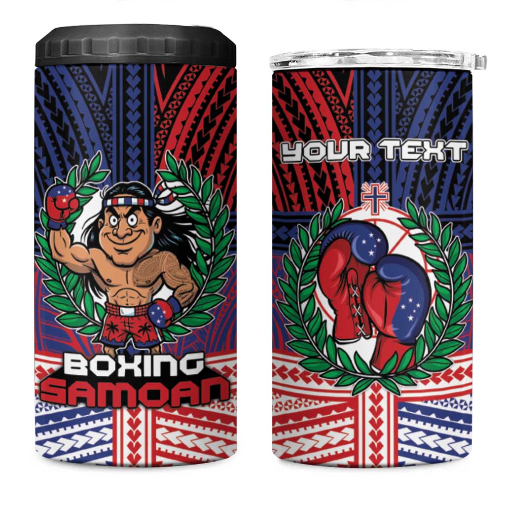 Personalised Samoa Boxing 4 in 1 Can Cooler Tumbler Samoan Boxer Funny Style DT05 One Size: 16 oz Red - Polynesian Pride