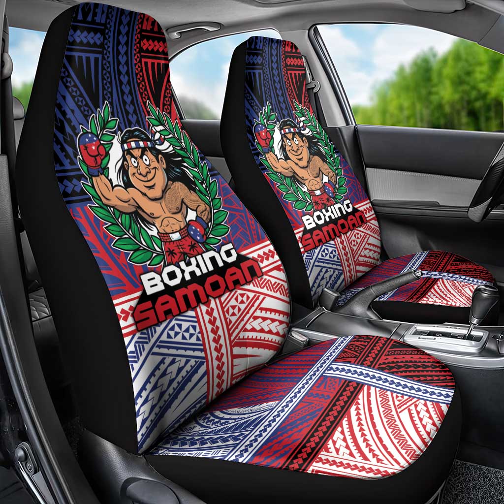 Samoa Boxing Car Seat Cover Samoan Boxer Funny Style DT05 - Polynesian Pride