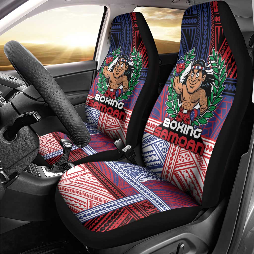 Samoa Boxing Car Seat Cover Samoan Boxer Funny Style DT05 - Polynesian Pride