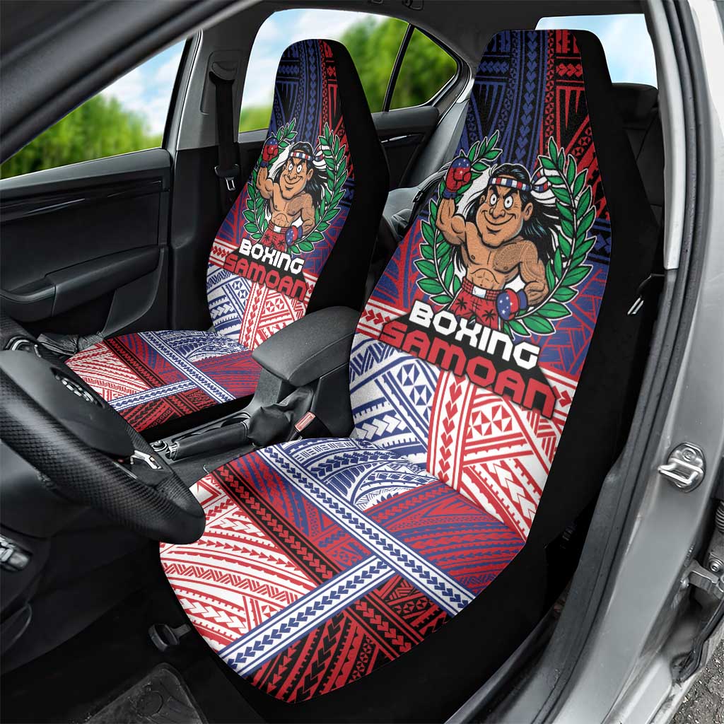 Samoa Boxing Car Seat Cover Samoan Boxer Funny Style DT05 - Polynesian Pride