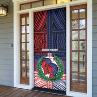 Personalised Samoa Boxing Door Cover Samoan Boxer Funny Style DT05 - Polynesian Pride