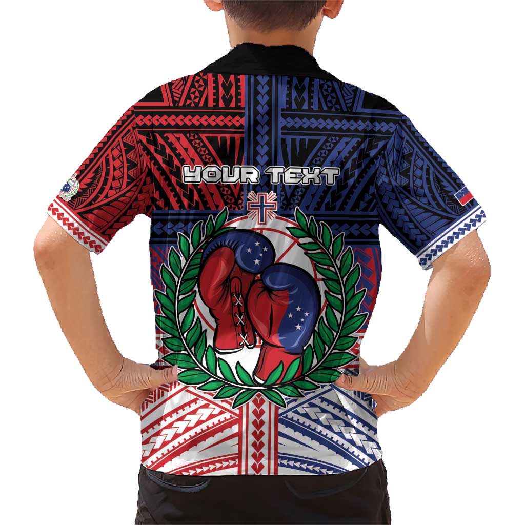 Personalised Samoa Boxing Family Matching Short Sleeve Bodycon Dress and Hawaiian Shirt Samoan Boxer Funny Style DT05 - Polynesian Pride