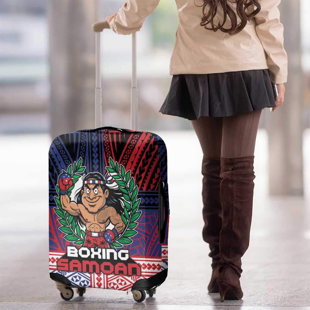 Samoa Boxing Luggage Cover Samoan Boxer Funny Style DT05 - Polynesian Pride