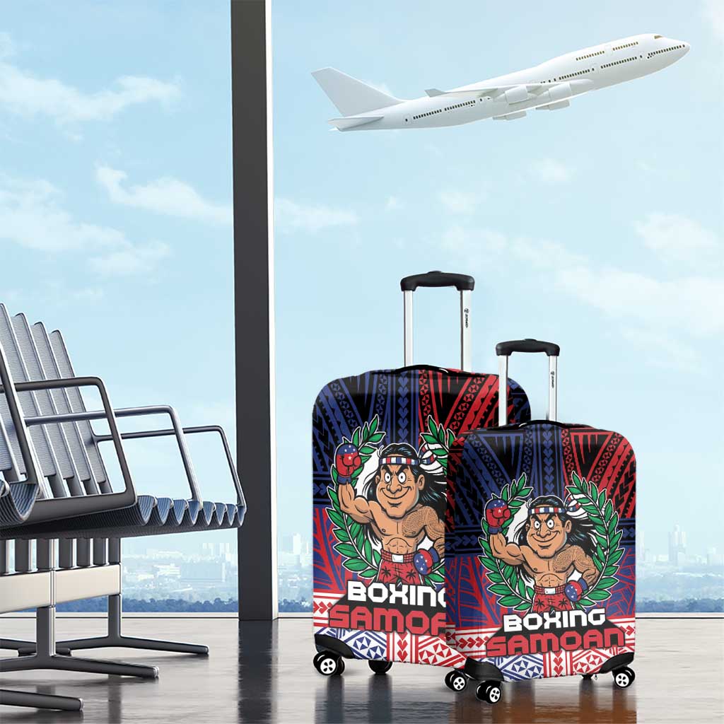 Samoa Boxing Luggage Cover Samoan Boxer Funny Style DT05 - Polynesian Pride