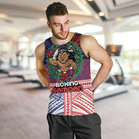 Personalised Samoa Boxing Men Tank Top Samoan Boxer Funny Style DT05 Red - Polynesian Pride