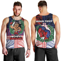 Personalised Samoa Boxing Men Tank Top Samoan Boxer Funny Style DT05 - Polynesian Pride