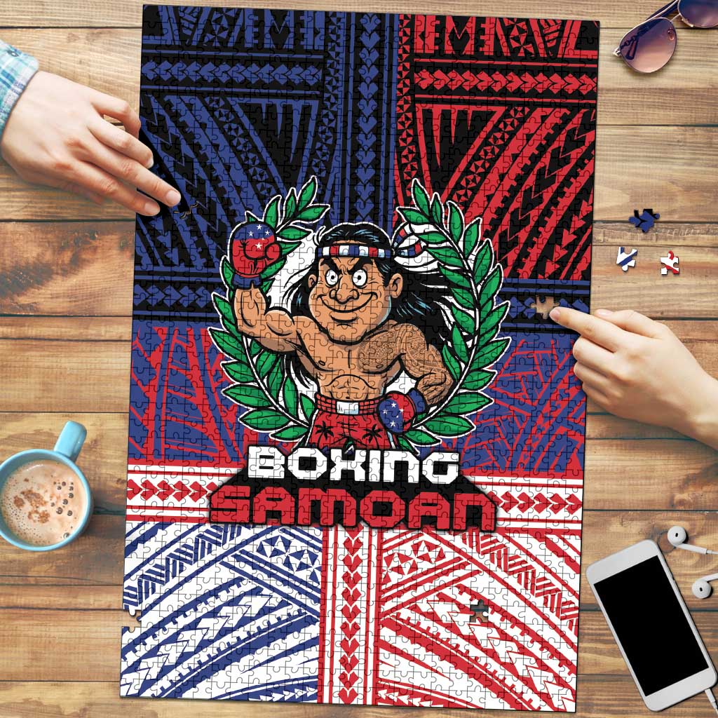 Samoa Boxing Puzzle Samoan Boxer Funny Style DT05 Red - Polynesian Pride