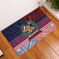 Samoa Boxing Rubber Doormat Samoan Boxer Funny Style - Polynesian Pride