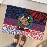 Samoa Boxing Rubber Doormat Samoan Boxer Funny Style - Polynesian Pride