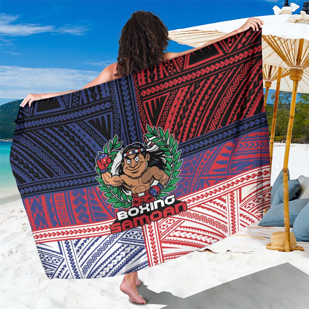 Samoa Boxing Sarong Samoan Boxer Funny Style DT05 One Size 44 x 66 inches Red - Polynesian Pride