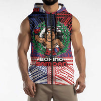 Personalised Samoa Boxing Sleeveless Zip Hoodie Samoan Boxer Funny Style DT05 - Polynesian Pride