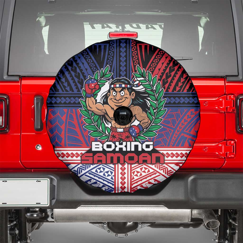 Samoa Boxing Spare Tire Cover Samoan Boxer Funny Style DT05 - Polynesian Pride