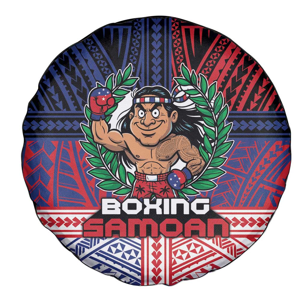 Samoa Boxing Spare Tire Cover Samoan Boxer Funny Style DT05 - Polynesian Pride