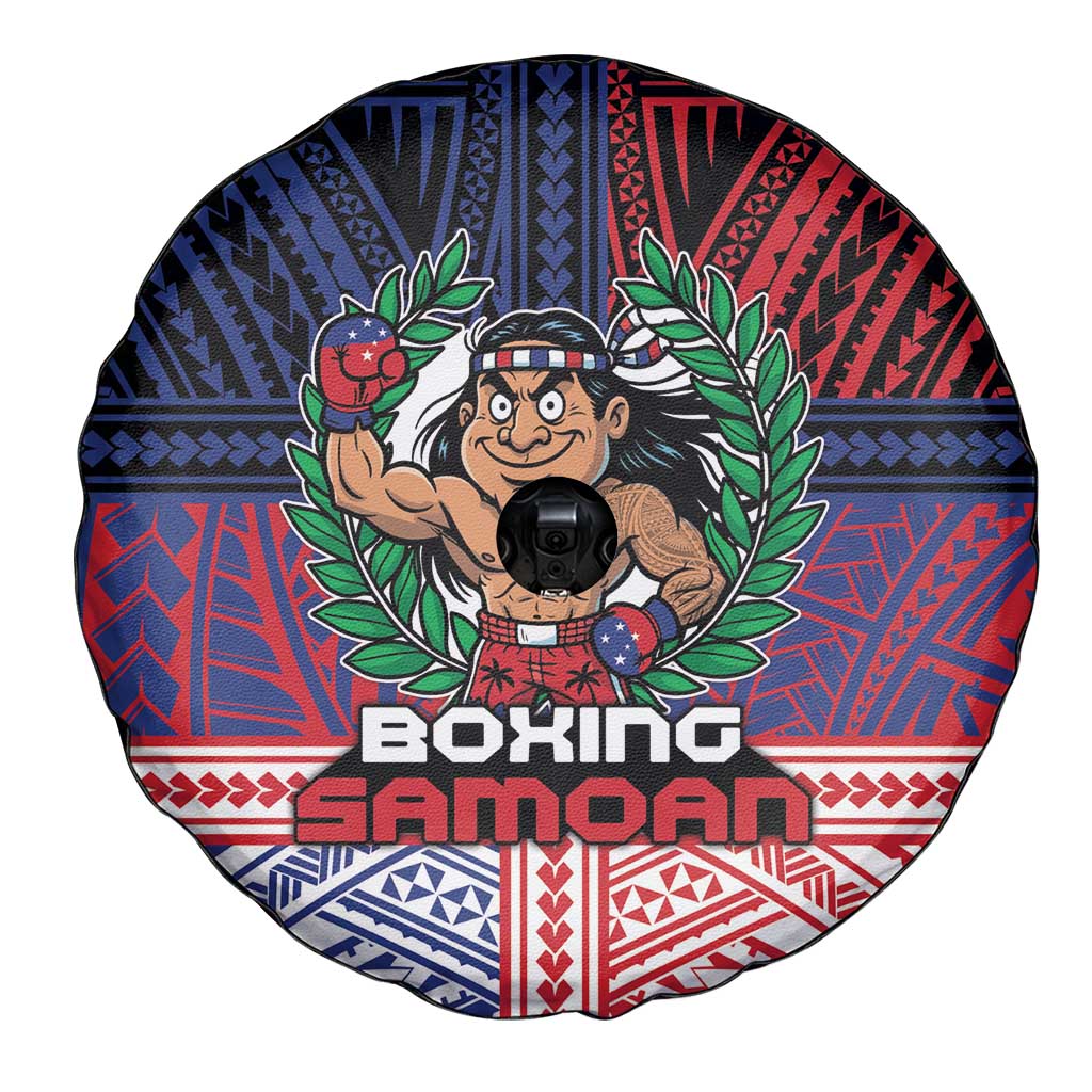 Samoa Boxing Spare Tire Cover Samoan Boxer Funny Style DT05 - Polynesian Pride