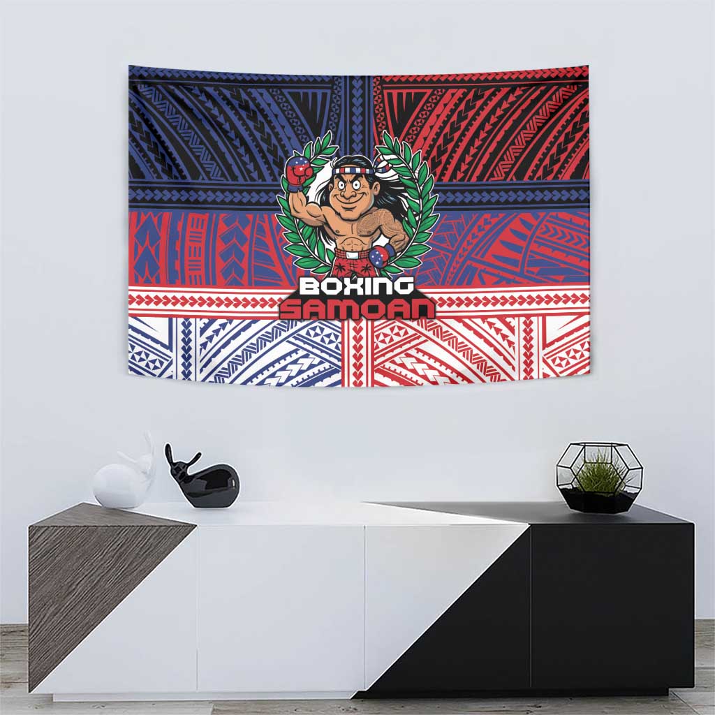 Samoa Boxing Tapestry Samoan Boxer Funny Style DT05 - Polynesian Pride